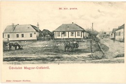 ** T2/T3 Magyarcséke, Ceica; M. Kir. Posta. Ritter Hermann Kiadása / Post Office (EK) - Zonder Classificatie