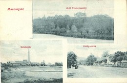 T2/T3 Marosújvár, Ocna Mures; Gróf Teleki Kastély, Szódagyár, Király Utca, Grünn Géza Kiadása / Castle, Soda Factory, St - Non Classés