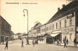 ** T1/T2 Marosvásárhely, Targu Mures; Kossuth Lajos Utca, Weisz Elek üzlete / Street View With Shops - Non Classés