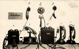 * T2/T3 1923 Temesvár, Timisoara; Kiállított Korabeli Telefonkészülékek; Foto Atelier Corso / Various Telephones On Disp - Unclassified