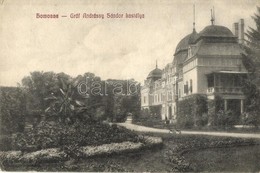 * T2/T3 Homonna, Humenné; Gróf Andrássy Sándor Kastély. W. L. Bp. 397. Hossza Gyula Kiadása / Castle (EK) - Non Classificati