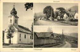 T2 Kőrösmező, Jaszinya, Yasinia; Római Katolikus Templom, Utcaképek / Church, Streets - Unclassified