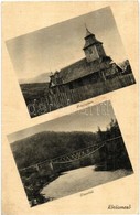 T2 Kőrösmező, Jaszinya, Yasinia; Fatemplom, Tiszahíd / Wooden Church, Bridge - Zonder Classificatie