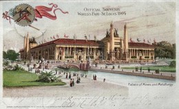T2 1904 Saint Louis, St. Louis; World's Fair, Palace Of Mines And Metallurgy. Samuel Cupples Silver Litho Art Postcard S - Non Classés