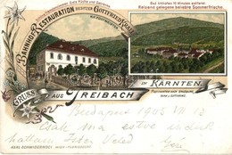 T2/T3 Freisach (Kärnten), Bahnhof-Restauration Besitzer Gottfried Krall (K. K. Postmeister), Bad Althofen Sommerfrische  - Non Classés