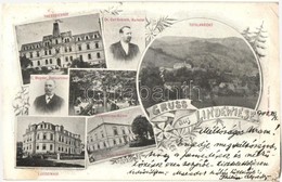 T4 Lipová-lázne, Lindewiese; Theresienhof, Dr. Carl Schroth, Kurleiter, C. Wagner, Restaurateur, Louisenhof, Kurhaus-Res - Unclassified