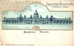 ** T2/T3 1900 Paris, Exposition Universelle, Manufactures Nationales. Art Nouveau Litho - Zonder Classificatie