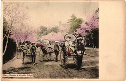 ** T2/T3 Tokyo, Akasaka, Cherry Blossom With Rickshaws (EK) - Zonder Classificatie