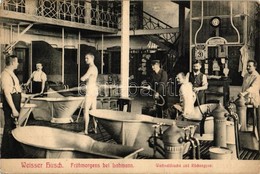 * T2/T3 Dresden, Weisser Hirsch; Frühmorgens Bei Lahmann, Wechseldouche Und Rückenguss / Dr. Lahmann Sanatorium, Shower  - Non Classés