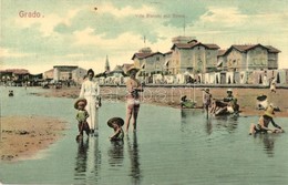 * T2/T3 Grado, Villa Bianchi Mit Strand / Bathing People On The Beach  (fl) - Non Classés