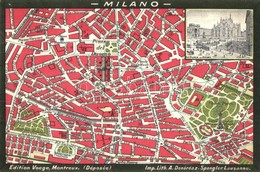 T2 Milano, Milan; Lith. A. Denereaz-Spengler. Edition Voege / Map - Non Classés