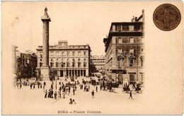 ** T2 1900 Rome, Roma; Piazza Colonna / Square. Comite International De L'Annee Sainte On The Background - Non Classés