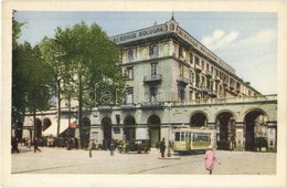 * T1/T2 Torino, Turin; Albergo Ristorante Bologna / Hotel And Restaurant, Tram, Automobile - Non Classés