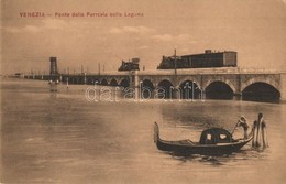 ** T1/T2 Venice, Venezia; Ponte Della Ferrovia Sulla Laguna / Railway Bridge With Locomotives - Non Classés