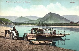 ** T2 Altai, Ferry On River Katun Near Uyman Village / Chaland Sur La Riviere Katouni - Zonder Classificatie
