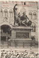 T2/T3 Moscow, Moscou; Monument Du Bourgeois Minine Et Du Prince Pojarsky (EK) - Non Classificati