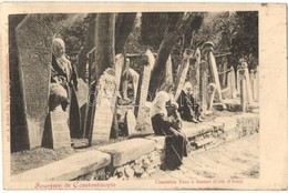 T2/T3 Constantinople, Istanbul; Cimetiere Turc A Scutari (Cote D'Asie) / Turkish Cemetery In Scutari (Asian Coast), Tomb - Non Classés