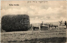 T2/T3 Széna Hordás ökrös Szekérrel / Hay Carrying By Oxen Cart, Hungarian Folklore - Non Classés