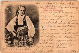 T2/T3 Erdélyi Szásznő / Sächsin Aus Siebenbürgen / Transylvanian Saxon Folklore - Non Classificati