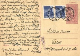 T2 1943 Szőllősi Jenőné Levele Fiának, Szőllősi Jánosnak, Zsidó KMSZ (közérdekű Munkaszolgálatos) A Füleki Munkatáborba. - Non Classificati