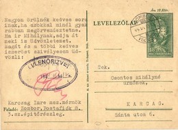 T2/T3 1944 Karczag Imre Zsidó KMSZ (közérdekű Munkaszolgálatos) Mérnök Levele A Zombori Munkatáborból / WWII Letter Of A - Non Classificati