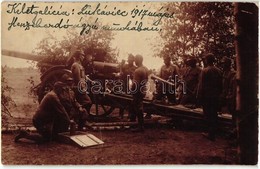* T2/T3 1917 Kelet-Galícia, Lukáwiec. Messzehordó 10:4 Cm-es ágyú Munkában / WWI Austro-Hungarian K.u.K. Soldiers Next T - Non Classés