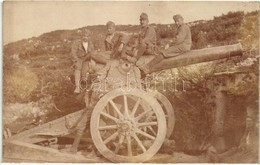 * T2 1917 Dél-Tirol, Osztrák-Magyar Hegyi üteg Katonái ágyúval / WWI Austro-Hungarian K.u.K. Mountain Troop Soldiers Wit - Non Classificati