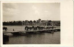 ** T1/T2 Katonai Hajóhíd (pontonhíd) A Dnyeper Folyón / WWI Austro-Hungarian K.u.K. Pontoon Bridge Over The Dnieper Rive - Non Classés