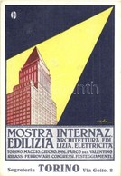 T2/T3 1926 Torino, Mostra Internazionale Di Edilizia / Italian Advertisement Card Of The International Exhibition Of Con - Zonder Classificatie
