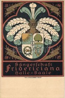 * T4 Sängerschaft Fridericiana Halle-Saale / German Singers' Music Group, Coat Of Arms, Paul Radojewski, Litho (cut) - Non Classés