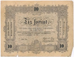 1848. 10Ft 'Kossuth Bankó' T:III- 
Adamo G111 - Non Classés
