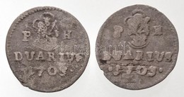 1703K-B Duarius 'I. Lipót' (2x) Körmöcbánya (0,48g/0,43g) T:2-,3  
Hungary 1703K-B Duarius 'Leopold' (2x) Kremnitz (0,48 - Unclassified