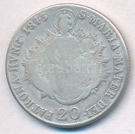 1843B 20Kr Ag 'V. Ferdinánd' T:3 
Huszár: 2081., Unger III.: 1419. - Non Classificati