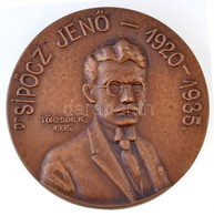 Törzsök Károly (1906-1964) 1935. 'Dr Sipőcz Jenő 1920-1935 / Fővárosi Alkalmazottak Nemzeti Szövetsége' Br Emlékérem (61 - Non Classés