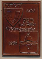 1986. '725 éves Város Sátoraljaújhely - 1261-1986' Mázas Kerámia Plakett (103x142mm) T:1-,2 - Non Classés