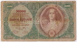 Ausztria 1922. 50.000K T:IV
Austria 1922. 50.000 Kronen C:G
Krause 80. - Non Classés