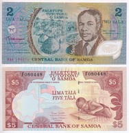 Szamoa 1990. 2T + 2002. 5T T:I,III 
Samoa 1990. 2 Tala + 2002. 5 Tala C:UNC,F - Non Classés