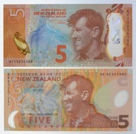 Új-Zéland 1999. 5D + 2015. 5D T:I
New Zealand 1999. 5 Dollars + 2015. 5 Dollars C:UNC - Non Classés