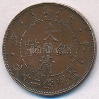 Kína ~1907. 20C Cu (14,22g) T:2 Kis Patina, Kis Ph.
China ~1907. 20 Cash Cu (14,22g) C:XF Small Patina, Small Edge Error - Non Classés