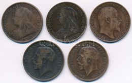 Nagy-Britannia 1897-1901. 1p Br 'Viktória' (2x) + 1910. 1p Br 'VII. Eduárd' + 1912-1919. 1p Br 'V. György' (2x) T:2-3 Ph - Non Classés