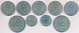 Svájc 1968-1971. 1/2Fr (2xklf) + 1Fr (5xklf) + 2Fr (2xklf) T:1-
Switzerland 1968-1971. 1/2 Franc (2xdiff) + 1 Franc (5xd - Non Classés
