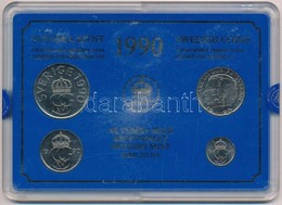 Svédország 1990. 10ö-5K (4xklf) Forgalmi Szett Műanyag Tokban T:1 
Sweden 1990. 10 Öre - 5 Kronor (4xdiff) Coin Set In P - Non Classés