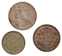 3db-os Vegyes Rossz Tartású Ezüstpénz Tétel, Közte Franciaország 1913. 50c Ag T:2-,3
3pcs Of Various Silver Coins In Bad - Non Classés