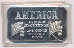 Amerikai Egyesült Államok 1976. 'Bicentennial' Befektetési Ezüsttömb (30,62g/0.999/50x29mm) T:1-,2(PP) Patina
USA 1976.  - Non Classificati