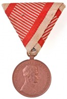 1917. 'Károly Bronz Vitézségi Érem' Br Kitüntetés Mellszalagon. Szign.: Kautsch T:2 
Hungary 1917. 'Bronze Gallantry Med - Autres & Non Classés