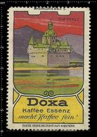 German Poster Stamp, Stamps, Reklamemarke, Cinderellas, Doxa, Kaffee, Coffee, Burg Pfalzgrafenstein, Castle, Schloss, - Castles