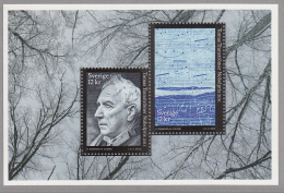 Sweden 2013 MNH Souvenir Sheet Of 2 12k Tomas Transtromer. Poet Nobel Prize 2011 - Neufs