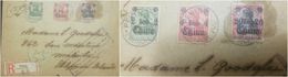 O) 1900 CHINA, GERMAN OCCUPATION, STAMP GERMANIA, WITH REGISTRATION IN PEKING-WAS UNDER US FORCES,FROM PEKIN TO PHILIPPI - Brieven En Documenten