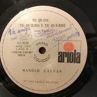 Dos Sencillos Argentinos De Manolo Galván - Autres - Musique Espagnole