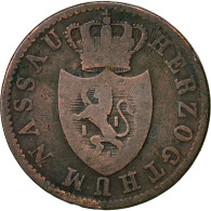 Etats Allemands, NASSAU, Wilhelm, Kreuzer, 1834, Wiesbaden, TTB, Cuivre, KM:51 - Taler Et Doppeltaler